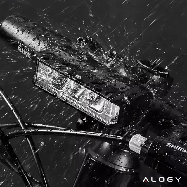 Lampka rowerowa przednia halogen LED światło oświetlenie roweru na przód rower kierownicę Mocna 900lm Alogy 610 czarna