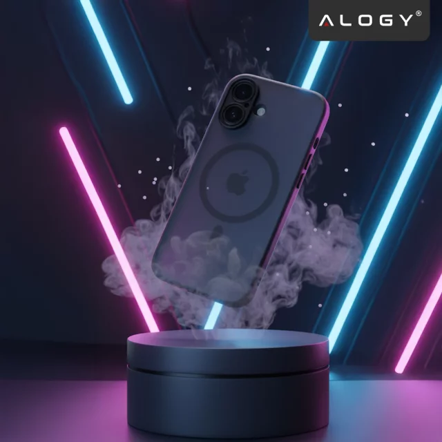 Case for Apple iPhone 16 Pro Max Alogy MagSafe Hybrid Matte Case with Lens Protection Black