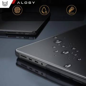 Etui ochronne do Apple Macbook Pro 14 - M1/M2/M3/M4 2021-2024 Alogy AirGuard™ Elastyczna obudowa bez odcisków palców Matowa Czerń