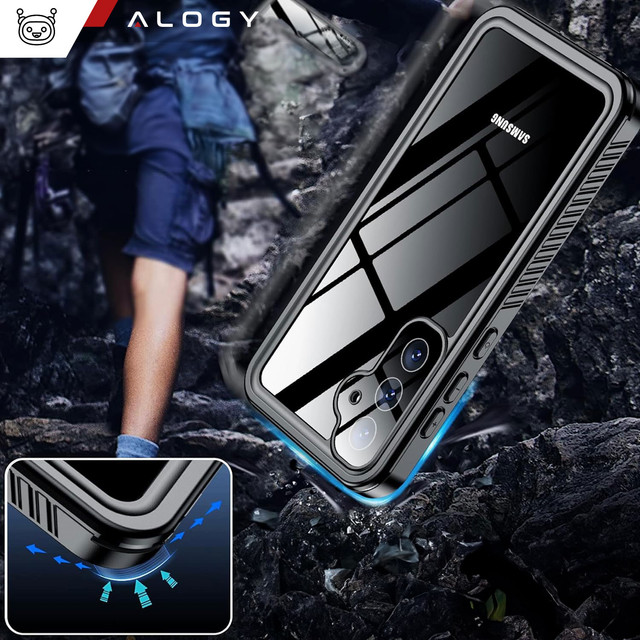 Hülle für Samsung Galaxy S23 FE Armored 360 Case wasserdicht Armor IP68 Alogy schwarz
