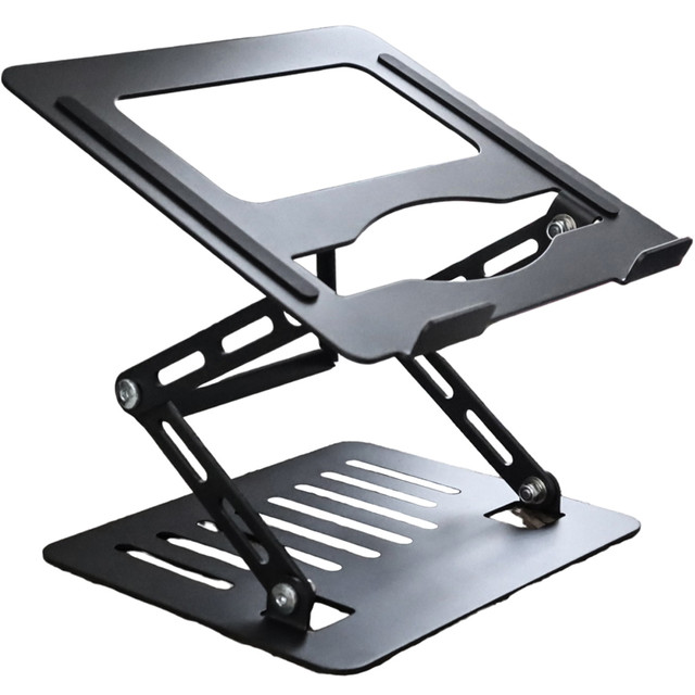 Laptop holder Macbook tablet 17" stand stand foldable adjustable aluminum for desk 25 x 21.5cm Alogy Graphite
