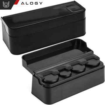 Přihrádka na mince Držák na mince Organizér na peněženku Úložná přihrádka na drobné mince do auta Auta Kanceláře Domácí Box Alogy Černá