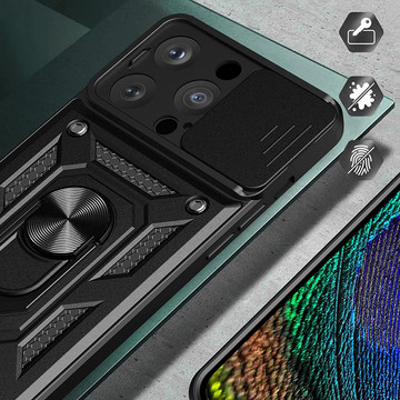 Alogy Camshield Stand Ring Case with Camera Cover for Apple iPhone 14 Pro