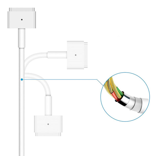 Apple MacBook Air Pro MagSafe 2 T-type 85W Alogy Charger bílá