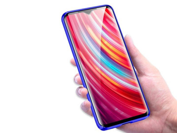 Dr.Fit Double-Sided Magnetic Glass Case for Redmi Note 8 Pro Blue