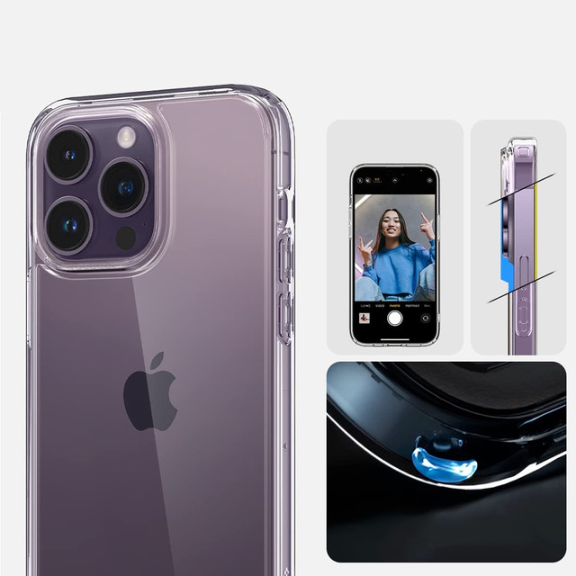Kryt Spigen Ultra Hybrid Frost Clear Glass pro Apple iPhone 14 Pro
