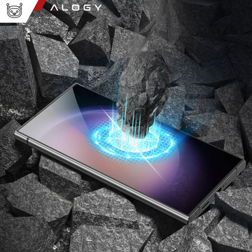 Tempered glass for the Alogy Full Glue case friendly case for Samsung Galaxy S24 Ultra Black