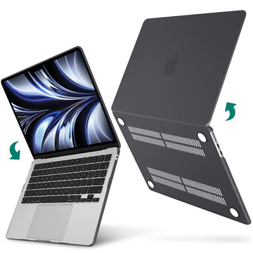 Etui Alogy Hard Case do Apple Macbook Air 13 2022 M2 Matowy Czarny + Torba do 15.6"