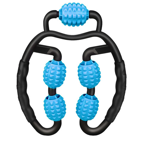 Body massager anti-cellulite manual muscle roller Alogy 5x massage roller Universal roller black and blue