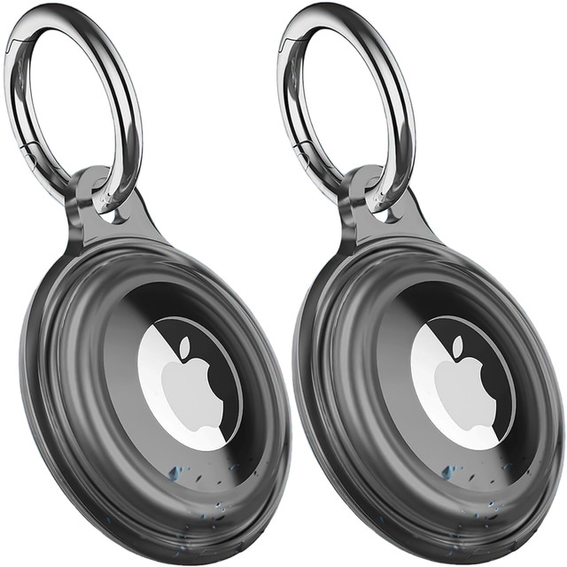 Pouzdro Locator pro Apple AirTag Keychain Waterproof Case Alogy 360 IPX8 Pouzdro s přívěskem matná černá