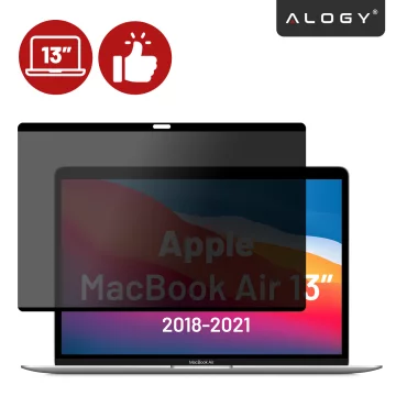 Magnetic Privacy Film for MacBook Air 13" 2018-2021 - Privacy Protection, Easy Installation, Storage Sleeve, Glare Reduction - Alogy SecureView™