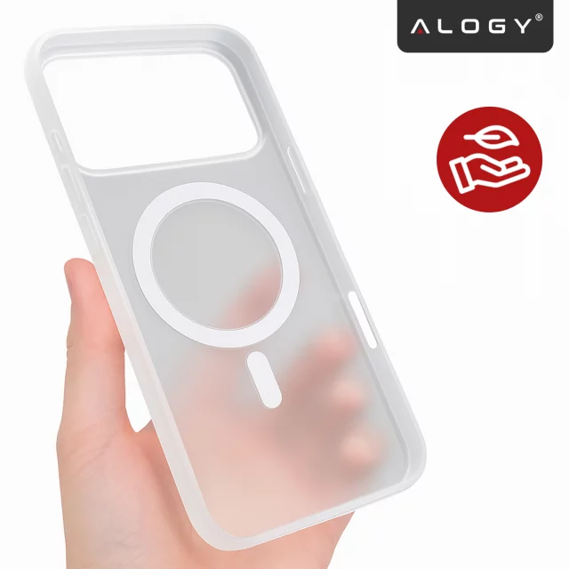 Apple iPhone 17 Pro Max Hülle – Matte MagSafe-Abdeckung mit Linsenschutz, schlank und kratzfest, perfekte Passform – Alogy Skinny MatteCase™ Weiß