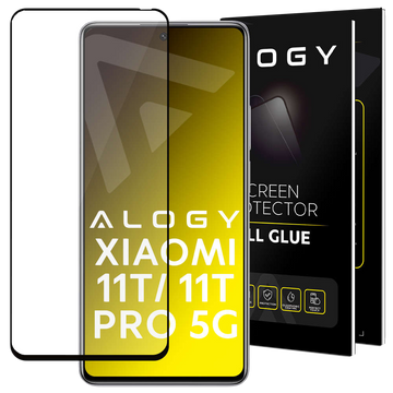 Szkło Alogy Full Glue case friendly do Xiaomi 11T 5G / 11T Pro 5G Czarne