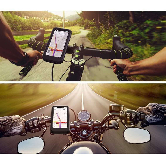 Alogy Waterproof bicycle holder for bicycle, scooter, motorcycle, adjustable handlebar for phone. Black