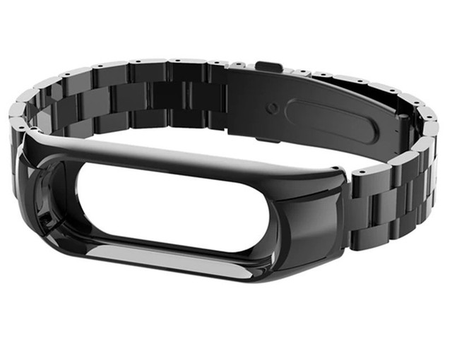 Náramek Alogy Stainless Steel pro Xiaomi Mi Band 5 Black 5x fólie Alogy