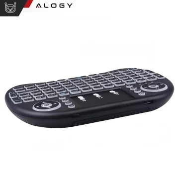 Drahtlose Mini-Tastatur Alogy 3-farbiges Touchpad mit Hintergrundbeleuchtung