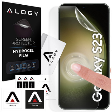 Hydrogelfolie für Samsung Galaxy S23, schützendes Telefondisplay, Alogy Hydrogelfolie