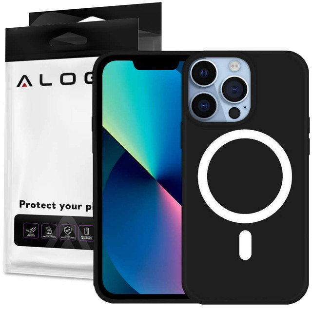 MagSafe Case Ultra Slim Mag Alogy pro Qi nabíječky pro Apple iPhone 13 Pro Max černá bezdrátová nabíječka