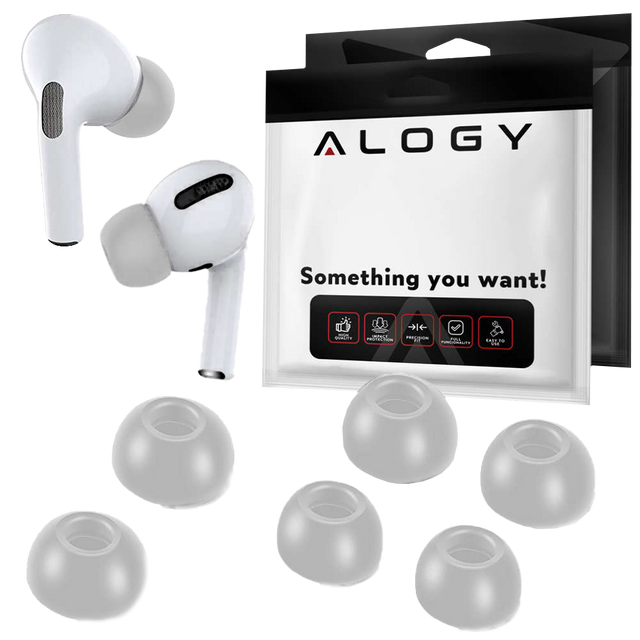6x Alogy SML paměťové silikonové kryty pro Apple AirPods Pro šedé