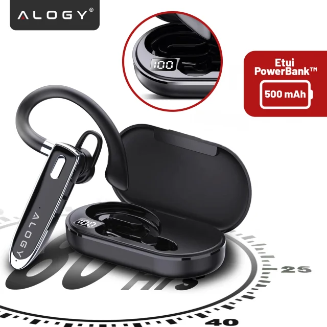 Bezdrátový headset pro hovory Bluetooth 4.0 do auta headset s displejem V8 Black