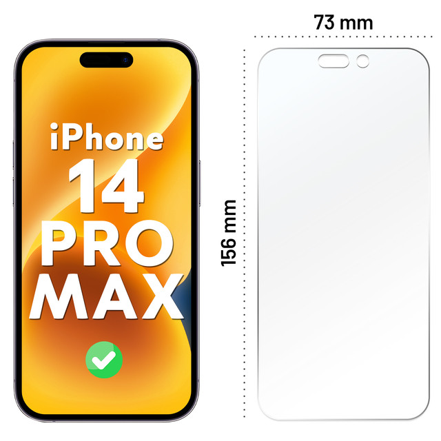 Hybrid Glass for Apple iPhone 14 Pro Max for Alogy Flexi Glass 9H Case Friendly Flat Screen Protector