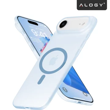 Hülle für Apple iPhone 16 Pro Max Alogy MagSafe Hybrid Matte Case Matte Cover mit Linsenschutz Schwarz