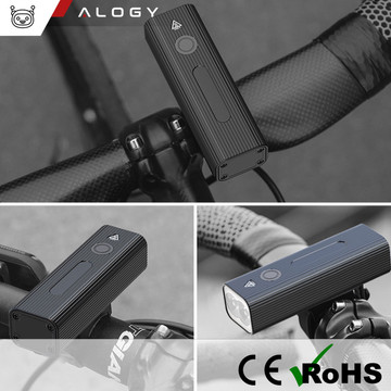 Světlo na kolo Přední LED světlo na kolo Osvětlení na kolo Vodotěsné IPX5 Alogy P12 Bike Light Black