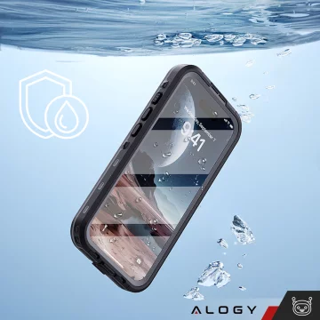 Alogy HydroArmor™ IP68 Waterproof Case with Clear Back 360 Armored Case for MagSafe for Apple iPhone 16