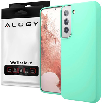 Schützende Alogy Thin Soft Case für Samsung Galaxy S22 Türkisglas