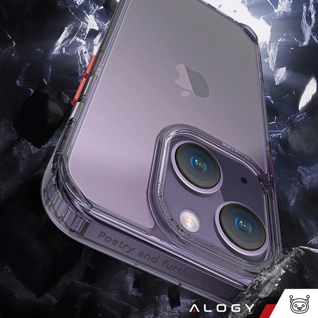 Alogy Protective Case Protective Cover for Apple iPhone 14 Black and Clear Glass
