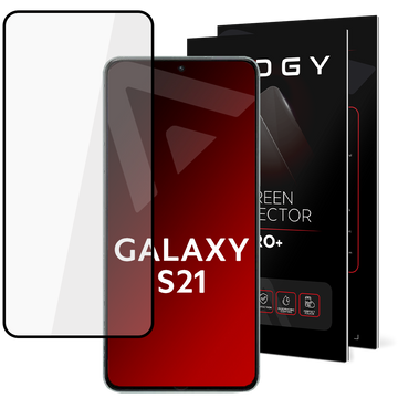 Gehärtetes Glas für Alogy Full Glue Hülle freundlich für Samsung Galaxy S21 Black