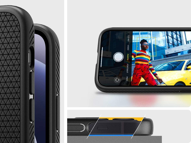 Spigen Liquid Air Hülle für Apple iPhone 13 Pro Mattschwarzes Glas