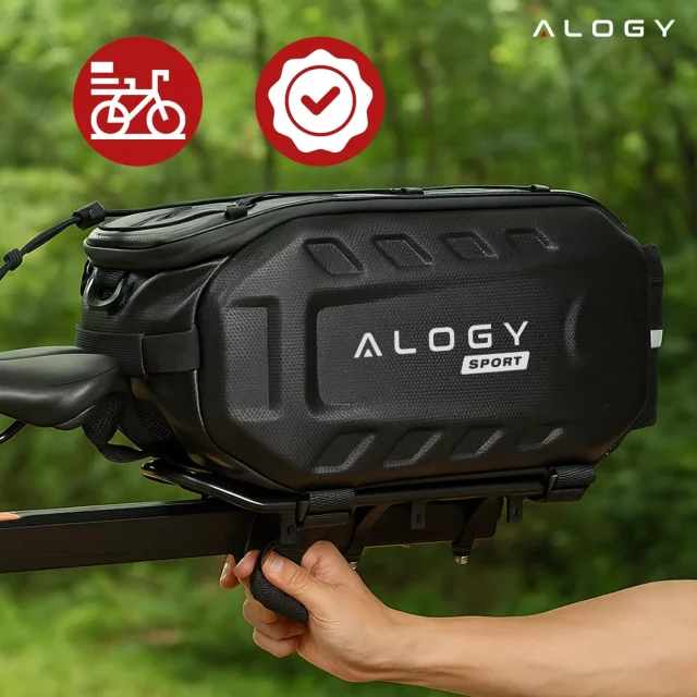 Bicycle bag pannier 2.5L bike holder handlebar frame bag case cover 23.6x10.5x10cm (S) Alogy Sport black