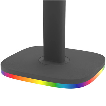 Gaming headphone stand stand holder with RGB LED backlight Black