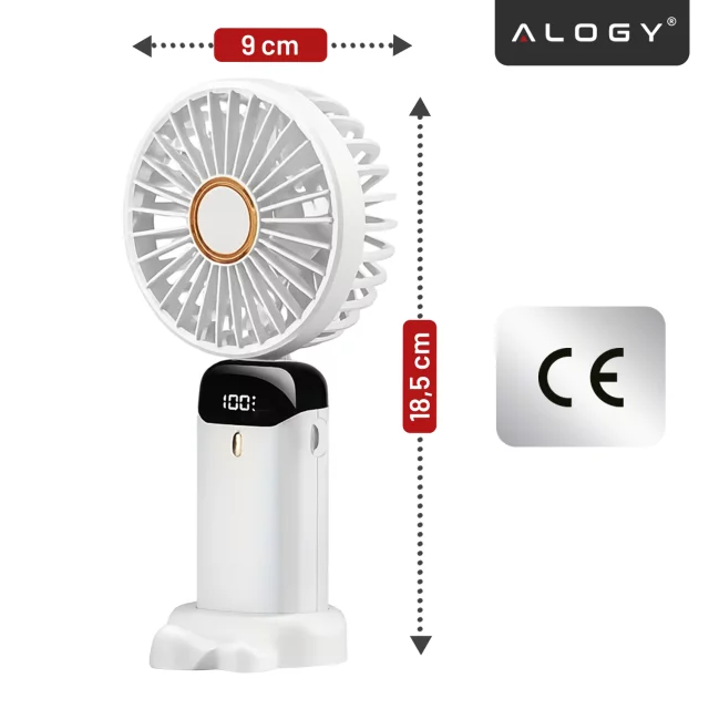Ventilator Ventilator Handventilator Kabellos Alogy Desktop Tragbarer Handheld mit Telefonhalter USB-C Marineblau
