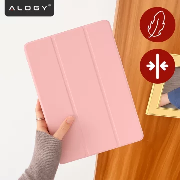Etui do Apple iPad 11gen. 11" 2025 / 10gen. 10.9" 2022 Ochronne Hybrydowe z Miejscem na Rysik, Składana Okładka, Funkcja Podstawki, Alogy HybridBook™ Case  – Różowe