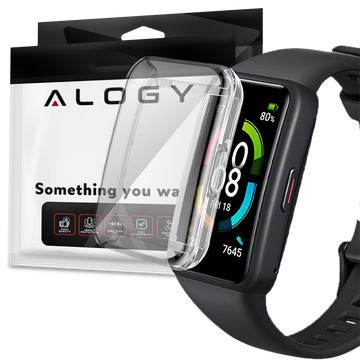 Alogy silicone case with protective foil for Huawei/ Honor Band 6 Transparent