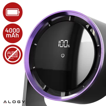 Stolní ventilátor stojící ventilátor malé oběhové čerpadlo s klipem bezdrátové ruční 500mAh USB-C Alogy White