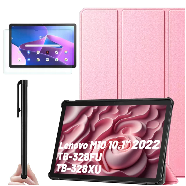 Lenovo Tab M10 3gen 3 GEN 10.1 2022 TB328FU TB328XU Tablet Case Alogy Book Cover Pink