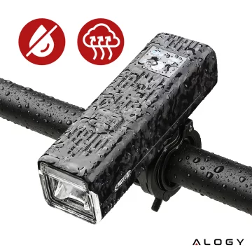 Světlo na kolo Přední LED světlo na kolo Osvětlení na kolo Vodotěsné IPX5 Alogy P12 Bike Light Black