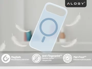 Apple iPhone 17 Air Case – Matte MagSafe Cover with Lens Protection, Slim and Scratch-Resistant, Perfect Fit – Alogy Skinny MatteCase™ Sky Blue