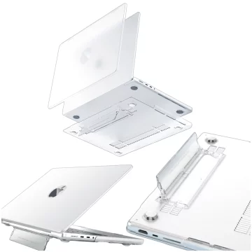 Matte Hülle mit Ständer Alogy ProStand™ Gehäuse für MacBook Air 13,3" (A1932/A2179/A2337) Transparent