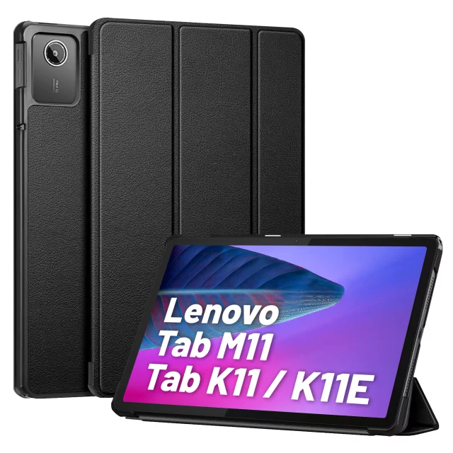 Schutzhülle für Lenovo Tab M11 10,95 Zoll TB330FU / TB330XU / TB331FC, Buchhülle mit Klappgehäuse, Case Cover Alogy, Schwarz