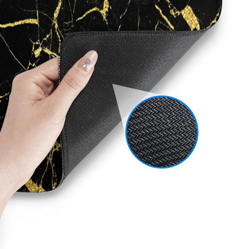 Schreibtischunterlage für Maus und Tastatur. Rutschfeste Gaming-Schutzmatte XXL 90 x 40 Alogy Marble schwarz