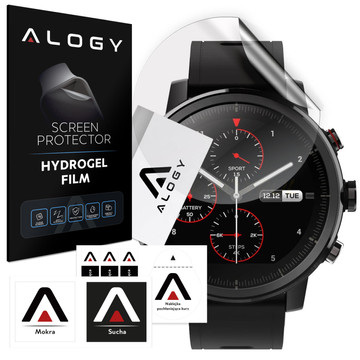 2x Alogy Hydrogel Hydrogel ochranná fólie pro chytré hodinky pro Xiaomi Amazfit Stratos