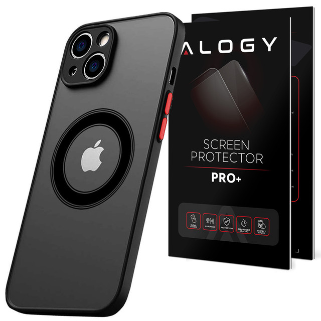 Pouzdro pro Apple iPhone 13 Mini Alogy Hybrid Mag Case pro MagSafe s ochranou fotoaparátu matné černé sklo