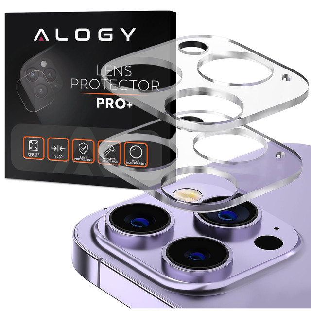 2x Camera lens glass for iPhone 15 Pro / 15 Pro Max Alogy lens clear transparent