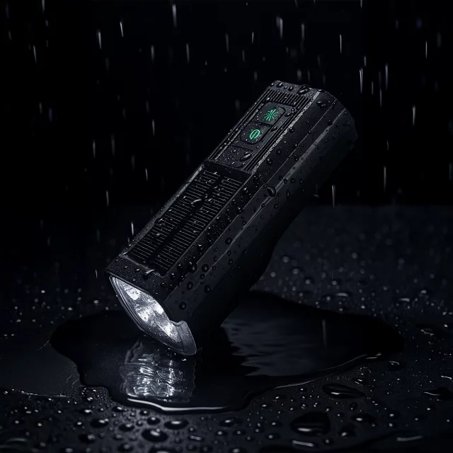 Lampka rowerowa solarna przód LED przednia światło roweru z panelem słonecznym klaksonem super mocna 1000LM 4400MAH oświetlenie wodoodporna światełko na rower czarna