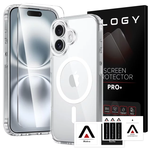 Hülle für Apple iPhone 16 Alogy Anti-Shock Hybrid Case für MagSafe Transparent