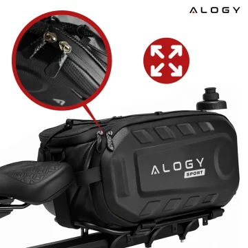 Bicycle bag pannier 2.5L bike holder handlebar frame bag case cover 23.6x10.5x10cm (S) Alogy Sport black